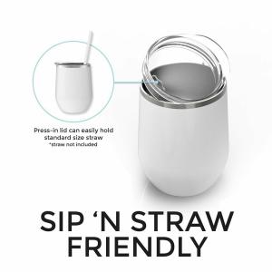 Quality LFGB 7 Ounce 98x77mm Double Wall Insulated Wine Tumbler wholesale
