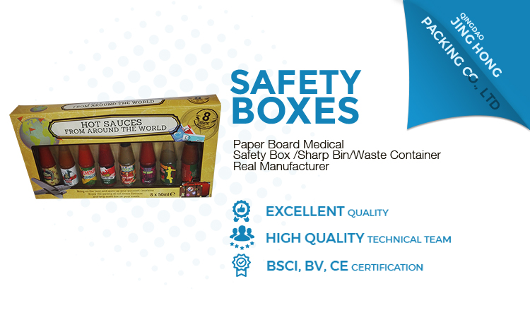 Custom Size Paper Food Packaging For Hot Sauces With Clear PVC Window
