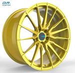 22in One Piece Forged Wheels Custom Cap Bronze Gold Paint