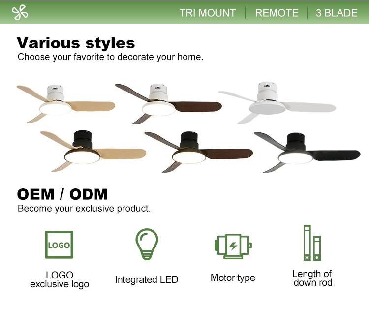 Metal Material Ceiling Fan with Low Noise DC Motor and Air Conditioning LED Lighting