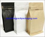 Block bottom stand up pouch, coffee bag, 95x55x185mm, 150 microns