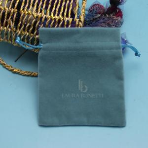 Quality Colorful Velvet Drawstring Jewelry Pouch , Durable Flannel Drawstring Bag wholesale