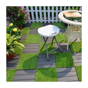 Quality 300x300x22/25mm Size Interlocking Decking Tiles with Wood-Plastic Composite Flooring wholesale