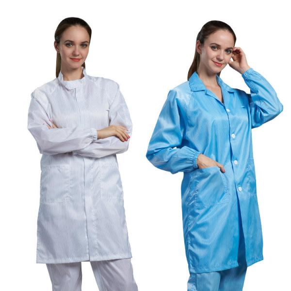 Cheap Custom Cleanroom Anti Static Garments Dustproof Waterproof Esd Smock Gown for sale