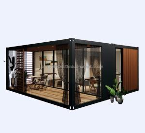 Quality 20 Foot Deluxe 2-Bedroom Prefabricated Wooden House Modern Design Foldable Kitchen Bathroom and Outdoor Terrace for Living wholesale