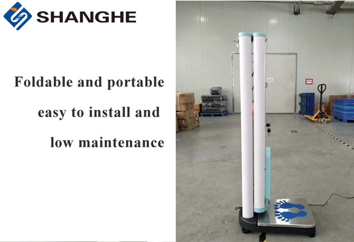 Electrical Bluetooth Ultrasonic Height And Weight Machine With LED Display