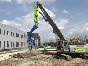 Quality Low Vibration Excavator Mounted Sheet Pile Driver Short Working Period wholesale