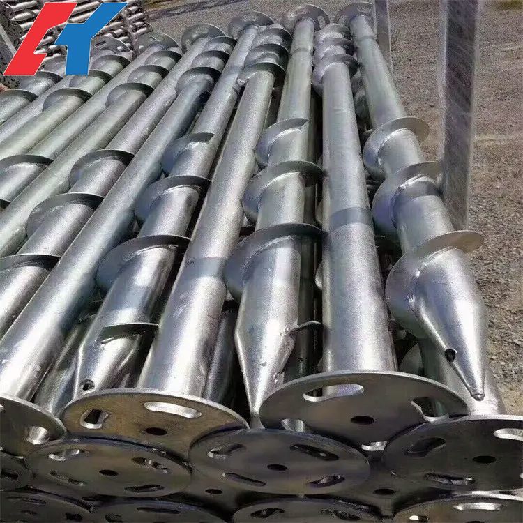 Steel Portable Foundation Ground Screw for Solar Mounting System in Round Shaft Design
