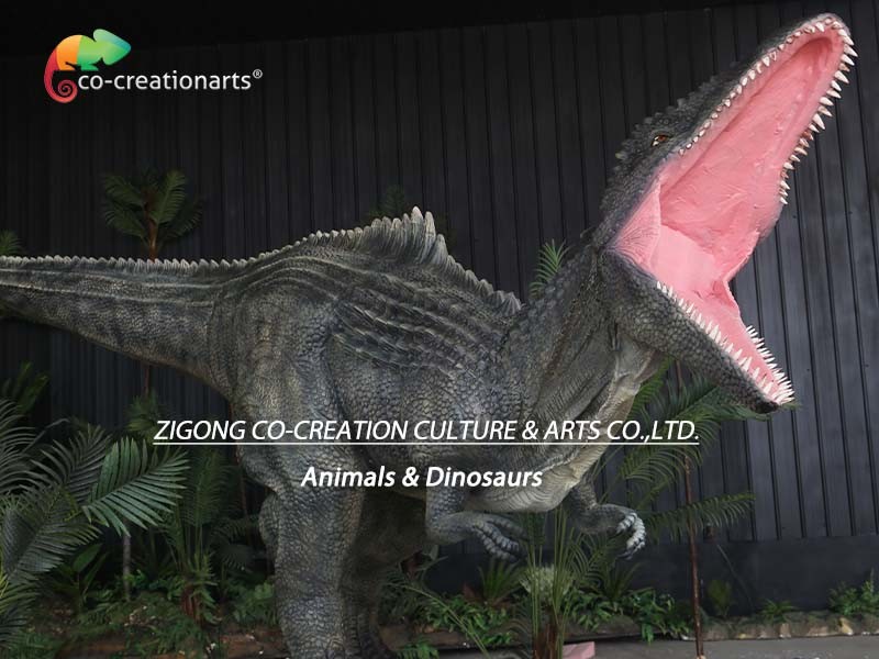 ZTE Animatronic Dinosaur Puppet With Track Basement For Amusement Park