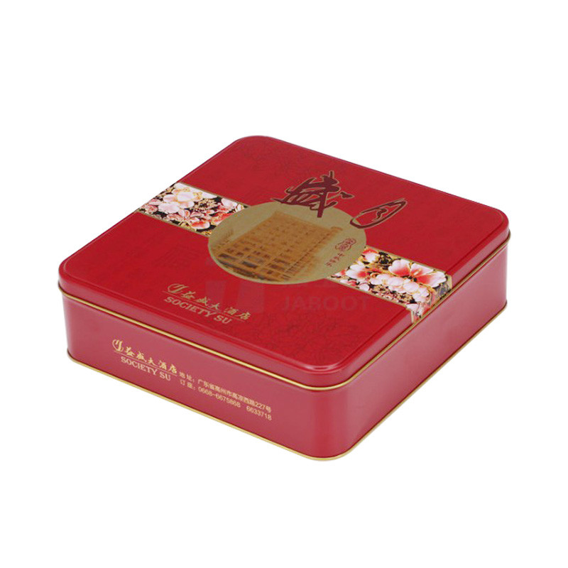 Embossed Rectangular Tea Tins Metal Tea Storage Containers Tin Box Canisters