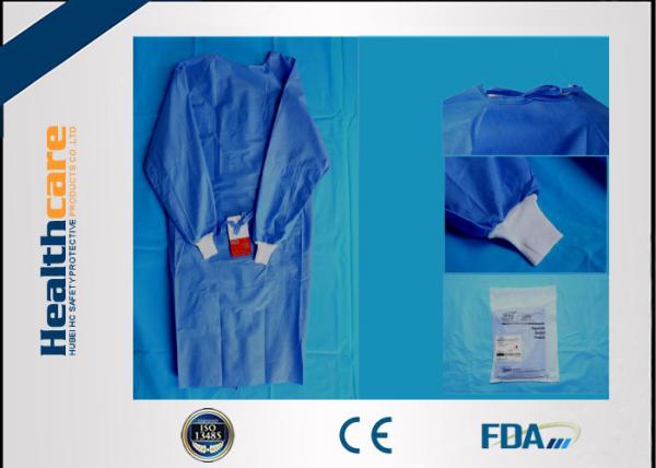 SMS Sterile Disposable Surgical Gowns , Disposable Theatre Gowns Anti - Blood S