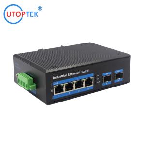 Quality OEM IP40 10/100/1000Mbps 4 Port POE+2 SFP Ethernet Industrial Switches with Din Rail wholesale