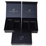 Zinc Alloy Rigid Magnetic Gift Box Crepack Custom Flock Paper Packaging
