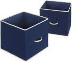 Navy Blue Collapsible Cube Storage Bins 13x15x13