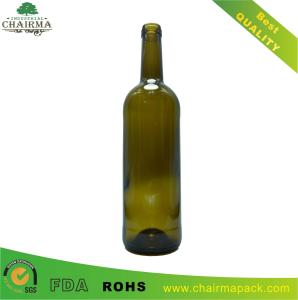 Quality 750ml Amber wine bottle wholesale