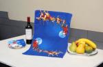 Superfine Fiber Christmas Tea Towels Reactive Printed With Square Shape
