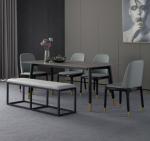 130cmx80cmx77cm Luxury Marble Dining Table , Dining Table Design With Marble Top