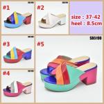 100% Cotton Thin Heels Luxury Leather Ladies Slippers Stylish and Comfortable