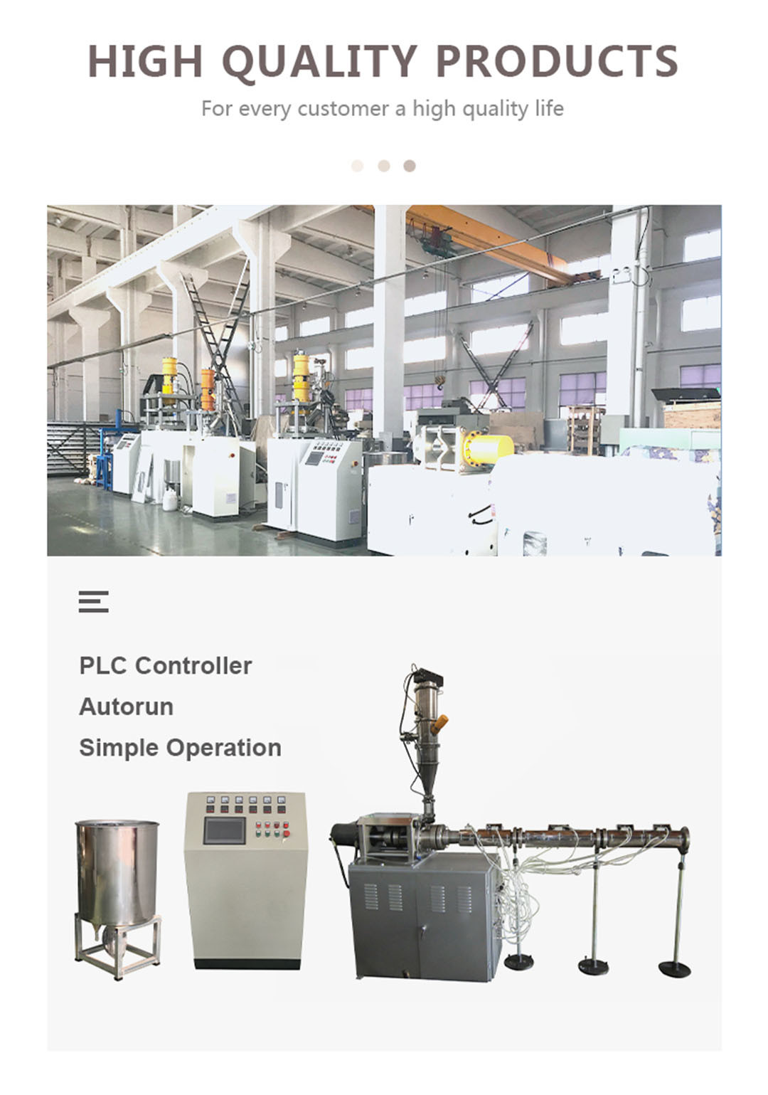 Customized PTFE Rod Extruder Machine Corrosion Resistant