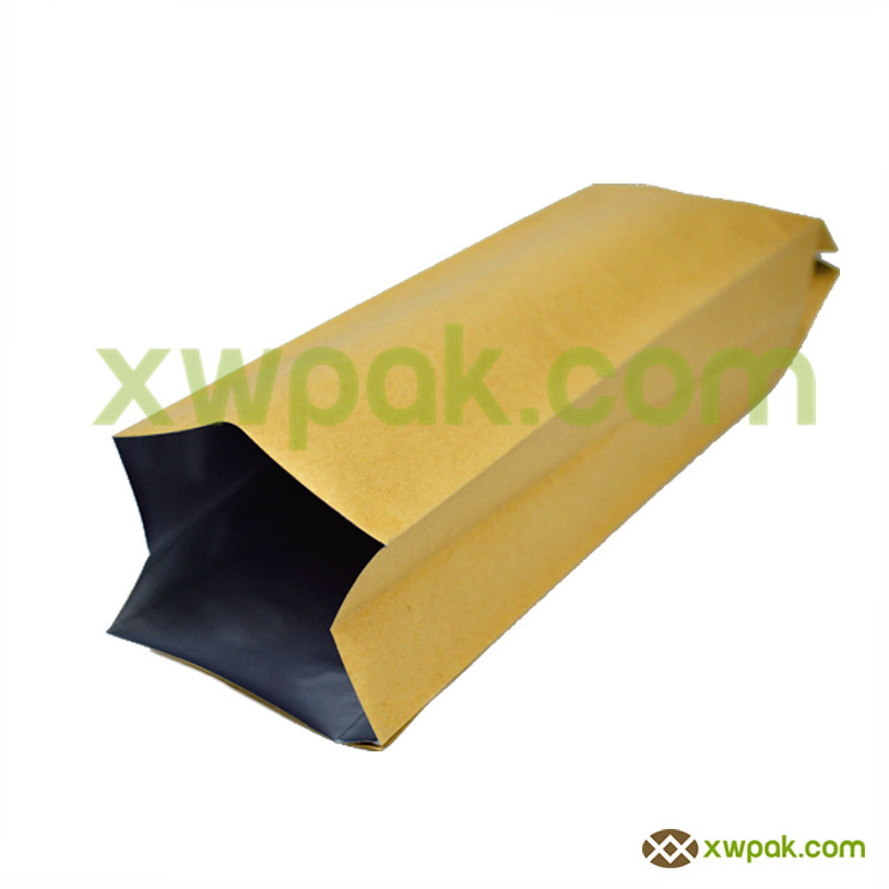 Middle Sealing Flat Bottom Gusset Bags Aluminum Foil Food Grade Heat Seal