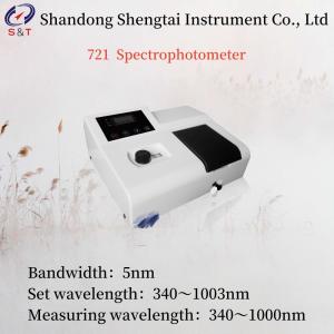 Quality Wavelength Accuracy ±5nm 721 Spectrophotometer Bandwidth 5nm Stray Light At 360nm ≤0.5%T wholesale