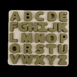 Food Grade Kids Silicone Puzzle With Letters Alphabet Shape