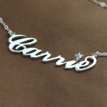Trendy Fiance Custom Silver Necklaces
