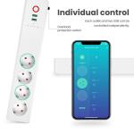 Smartlife 1.5M 2000W CE Smart Home Power Strip For European Travel