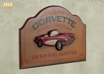 Antique Sports Car Wall Decor Wooden Wall Plaques Pub Sign 3D Resin Car Wall