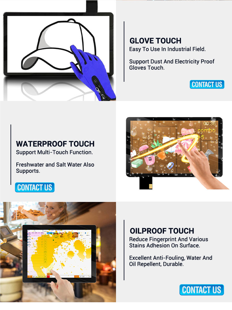 10.1 Inch Open Frame LCD Monitor Waterproof Touch Screen Panel ODM