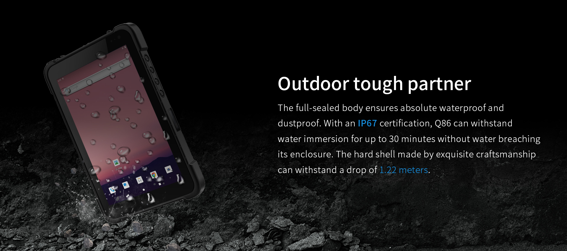 8 Inch Rugged Android Tablet with High Capacity Memory and Long Battery Life