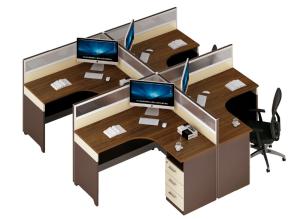 Quality modern 4 seater melamine office cubicle workstation table furniture wholesale