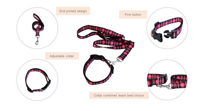 Metal Buckle Seatbelt Pet Collars Leashes 2.5CM Width OEM For Dog