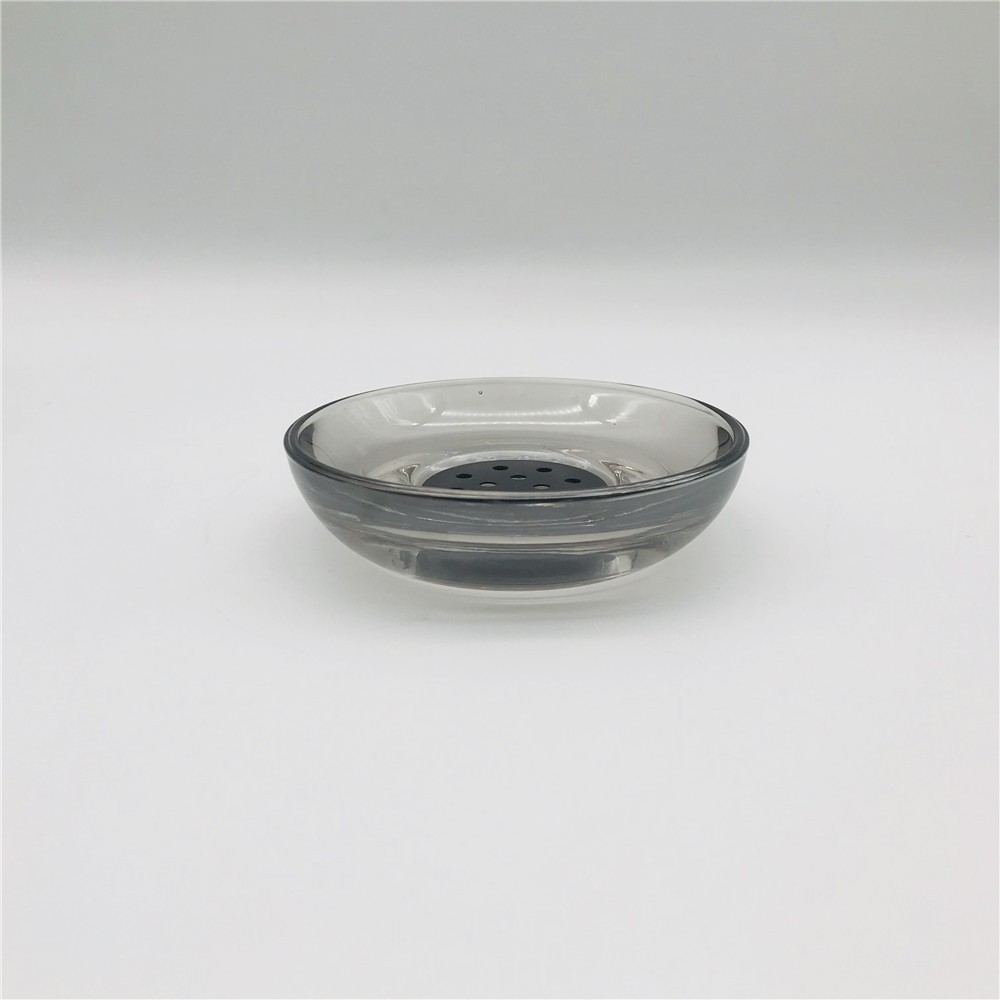 Modern Style Glass Bathroom Accessories Set With Nickle Plating