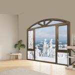 Soundproof Aluminum Inswing Casement Window Heat Insulation With Retractable