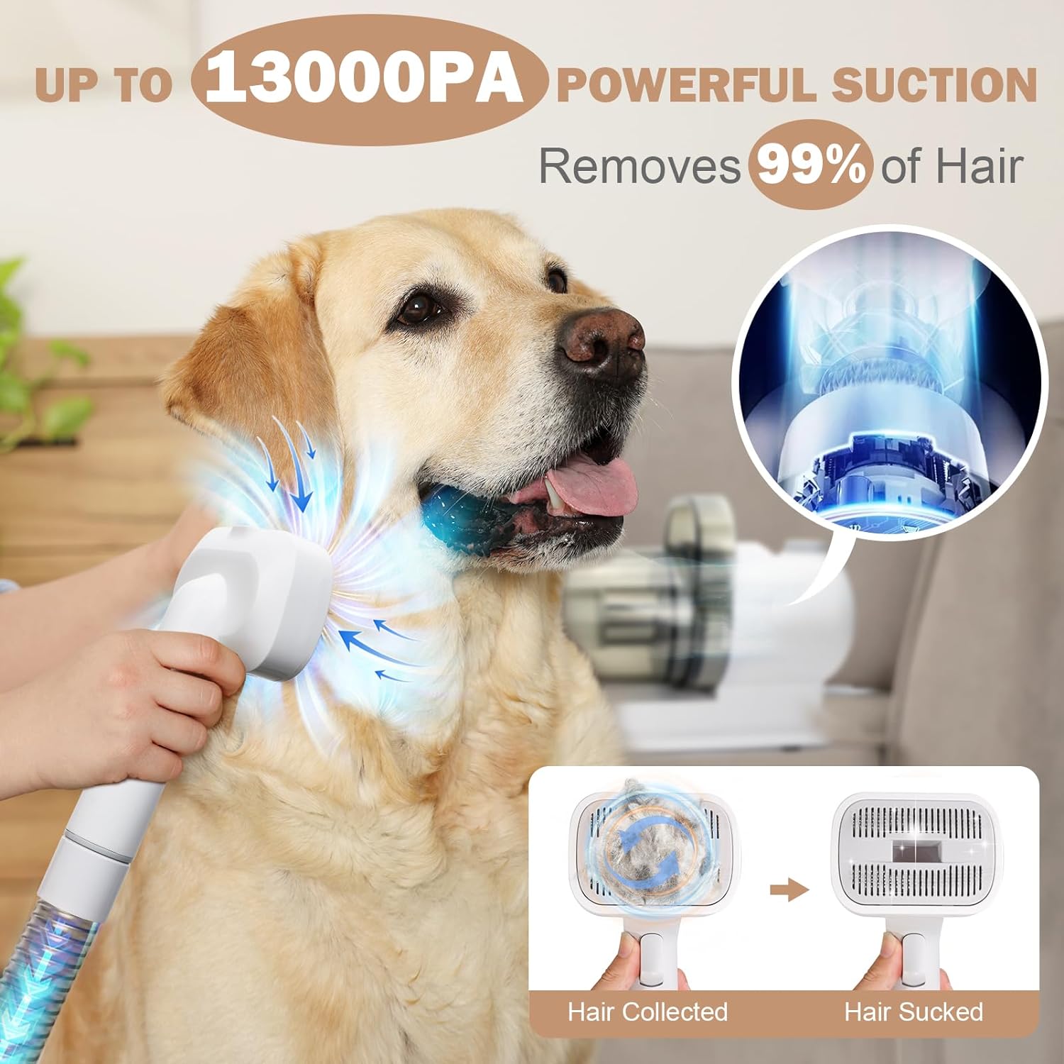 Low Noise Pet Grooming Vacuum Electric Clippers for Easy and Stress-Free Grooming