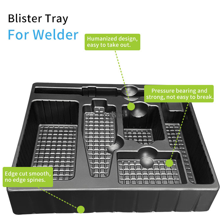 Custom Black Pp ESD Plastic Trays Electronic ESD PCB Tray Anti Static