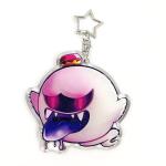 Custom Clear Anime Girl Acrylic Keychain Printed Glitter Epoxy Resin Acrylic