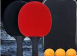 6.4mm Thickness Poplar Wood Table Tennis Set Winter Olympic 3 Star Black