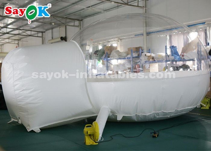 Dome Inflatable Tent Outside White Inflatable Air Tent Transparent For Camping / Traveling