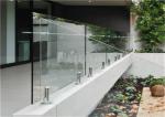 CE Approved Tempered Frameless Glass Railing With Stainless Steel Spigots