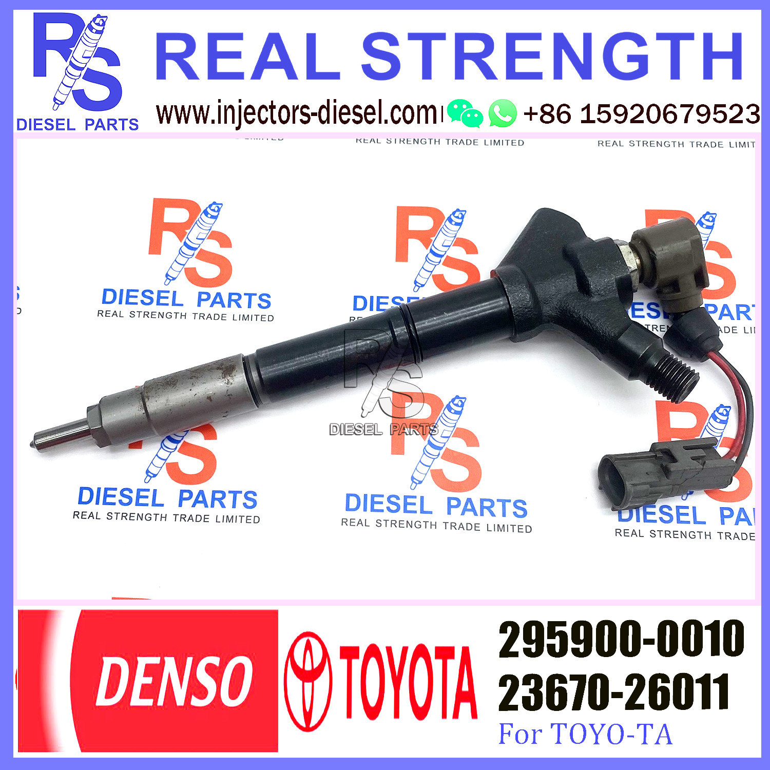 Common Rail Fuel Injector 295900-0010 23670-26011 For TOYO-TA