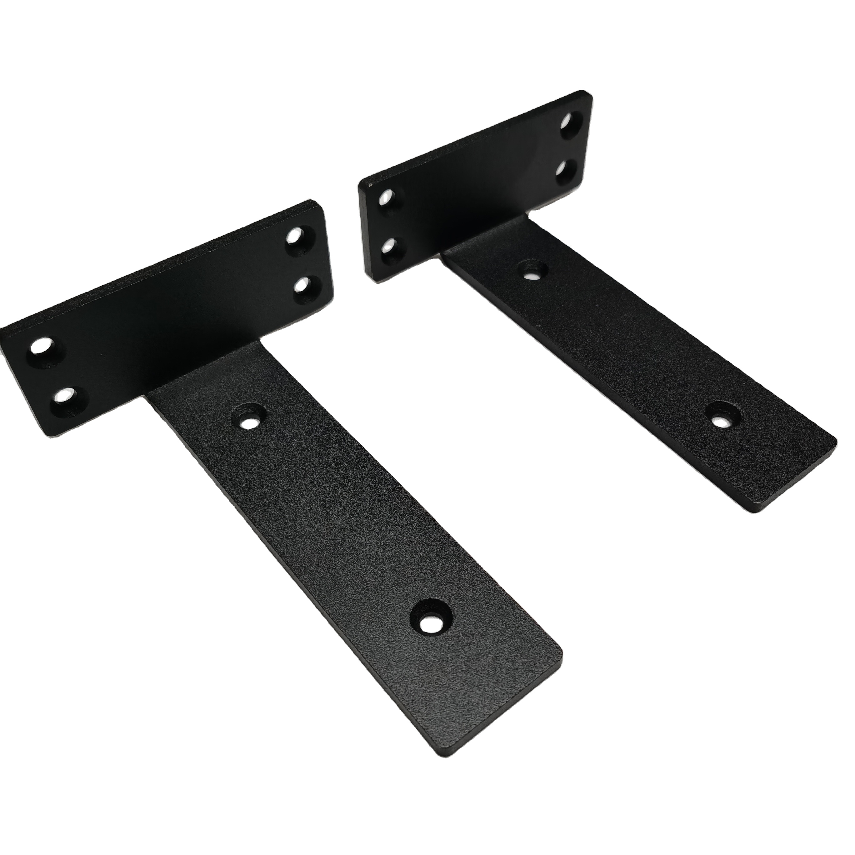 Powder Coated L Shape Shelf Bracket Hidden Steel Brackets for Shelves 0.2Inch Thick