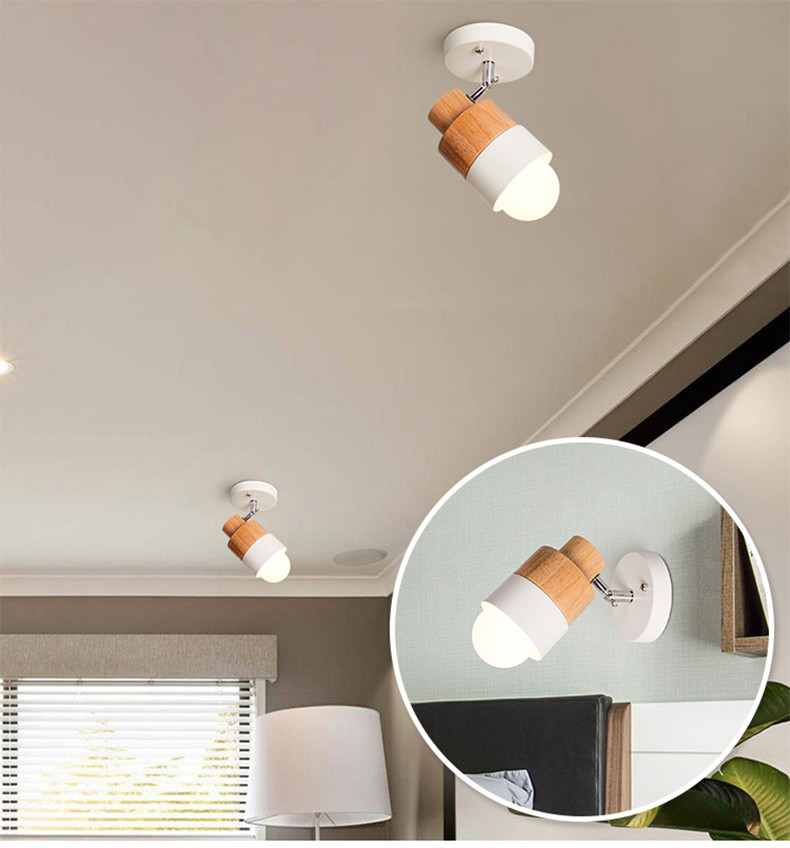 Wooden Ceiling Lamp Modern LED Ceiling Light for Bedroom Living Room Corridor Kitchen Indoor Lighting(WH-WA-21)