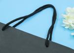 Large Capacity Eco Paper Bags High Stiffness With Black Cotton Handles