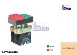 Professional Metal Square Push Button Light Switch Red And Green Color