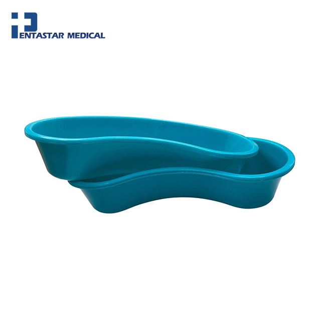 Hospital Use 500cc medical surgical large plastics medication trays dish disposable kidney shaped pp emesis basin for surgery