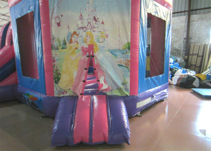 Attractive Princess Bouncy Castle 5.18 X 4.75 X 4.88m , Blow Up Jump House Double Stitching