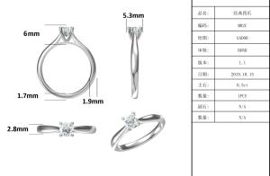 Quality 925 Sterling Silver Jewelry Diamond Moissanite Engagement Rings Promise Rings for Women wholesale