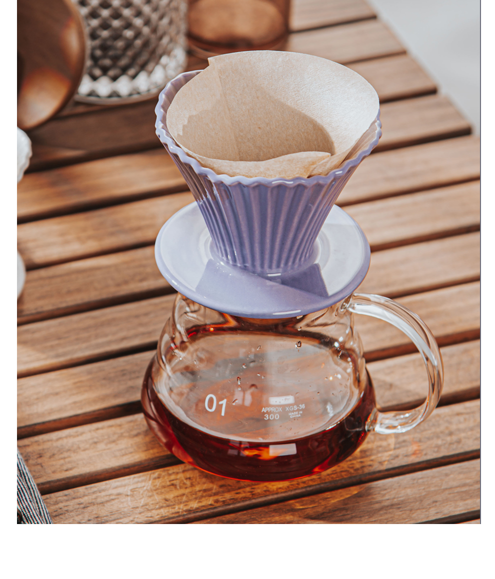 Straight Ceramic Reusable Hand Brew Coffee Filter Cup Convenient For Office And Home